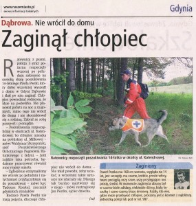 Artykuł Zaginął Chłopiec